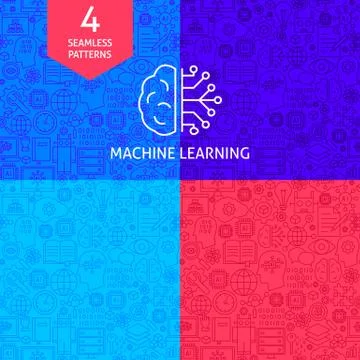 Line Machine Learning Patterns Stock Illustration