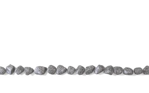 Line made of rocks 3D Stock Illustration