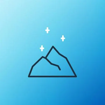 Line Magic powder icon isolated on blue background. Colorful outline concept Stock Illustration
