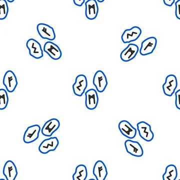 Line Magic runes icon isolated seamless pattern on white background. Colorful イラスト素材