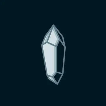Line Magic stone icon isolated on black background. Fantasy crystal. Jewelr.. イラスト素材