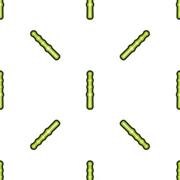 Line Magic wand icon isolated seamless pattern on white background. Star shape Stock Illustration