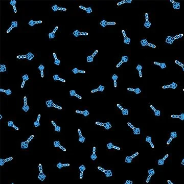 Line Magic wand icon isolated seamless pattern on black background. Star shape 스톡 일러스트