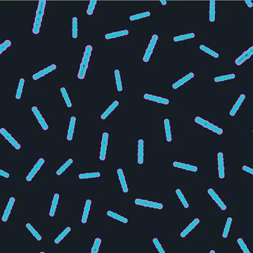 Line Magic wand icon isolated seamless pattern on black background. Star shape Stock Illustration