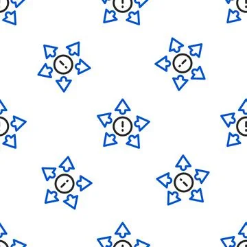 Line Many ways directional arrow icon isolated seamless pattern on white Stockillustratie