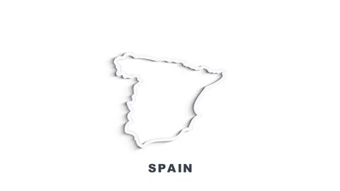 Line map the national flag of Spain in stop motion effect. Spain2 flag brush Video stock 151588914