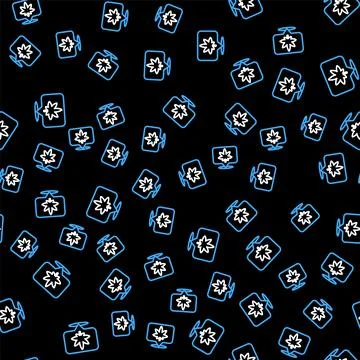 Line Map pointer and marijuana or cannabis leaf icon isolated seamless pattern Illustrazione stock