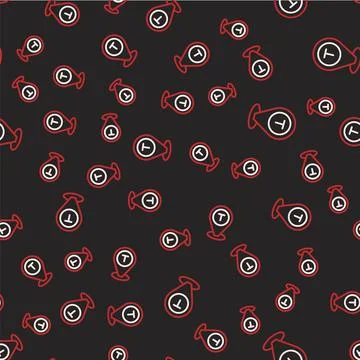 Line Map pointer with taxi car icon isolated seamless pattern on black backgr Illustrazione stock