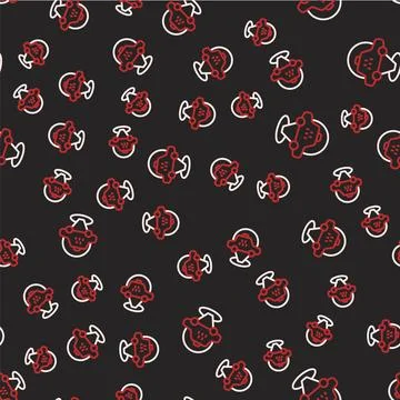 Line Map pointer with taxi car icon isolated seamless pattern on black 스톡 일러스트