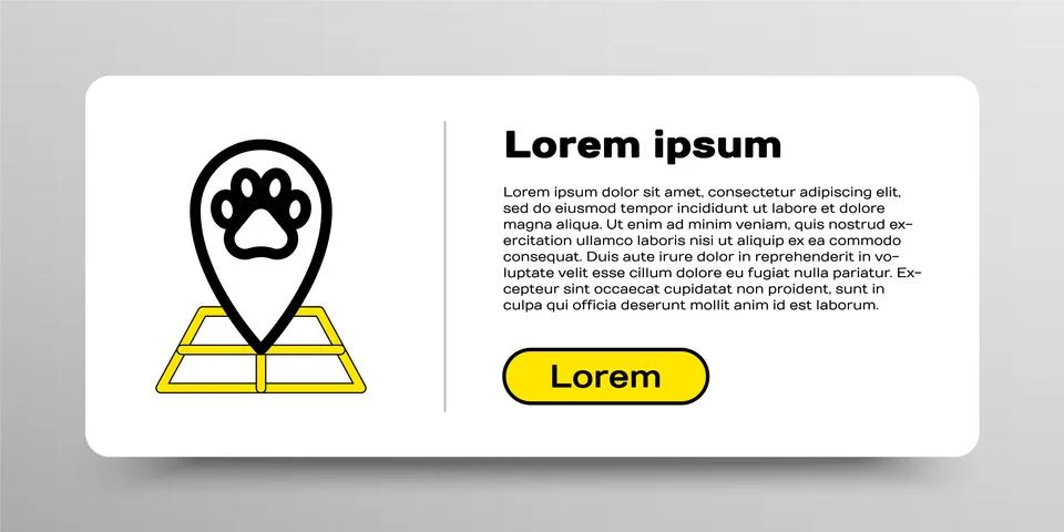 Line Map pointer with veterinary medicine hospital, clinic or pet shop for イラスト素材