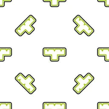 Line Marker pen attachment icon isolated seamless pattern on white background Stock Illustration