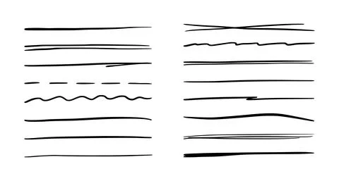 Line marker stroke underline. Marker highlight brush effect Stock Illustration