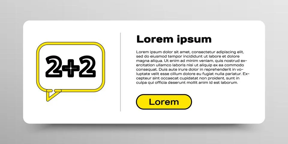 Line Math system of equation solution on speech bubble icon isolated on white イラスト素材