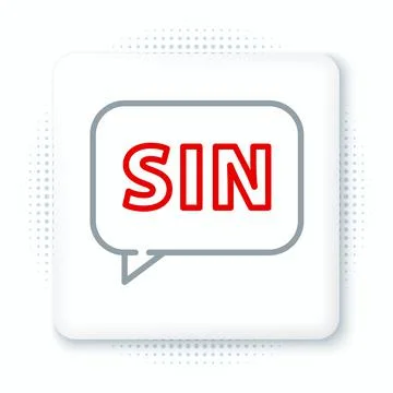 Line Mathematics function sine icon isolated on white background. Colorful Stock Illustration