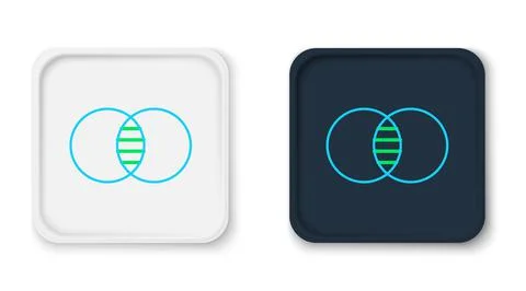 Line Mathematics sets A and B icon isolated on white background. Symmetric 스톡 일러스트