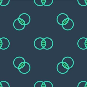 Line Mathematics sets A and B icon isolated seamless pattern on blue backgr.. Stock Illustration