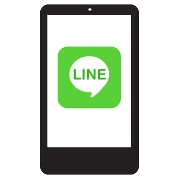Line messager app chat icon on white background. mobile chat app. flat style. Stock Illustration