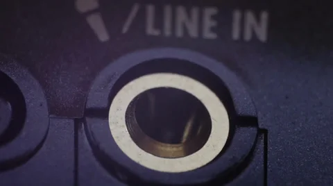 LINE IN - microphone - macro Stock Footage 36240038