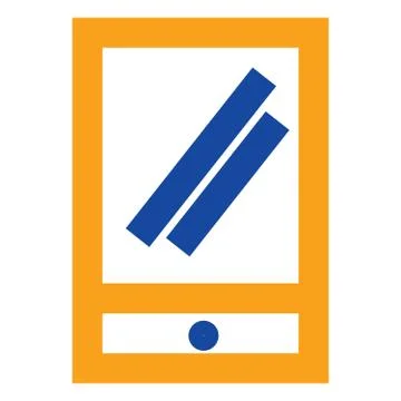 Line Mobile Phone Icon Stock Illustration