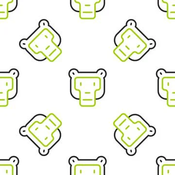 Line Monkey icon isolated seamless pattern on white background. Animal symbol Stock Illustration