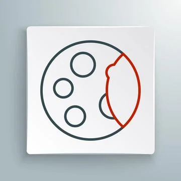 Line Moon phases icon isolated on white background. Colorful outline concep.. Ilustração Stock