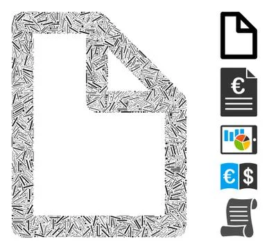 Line Mosaic Document Stock Illustration