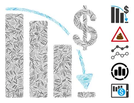 Line Mosaic Epic Fail Icon Stock Illustration