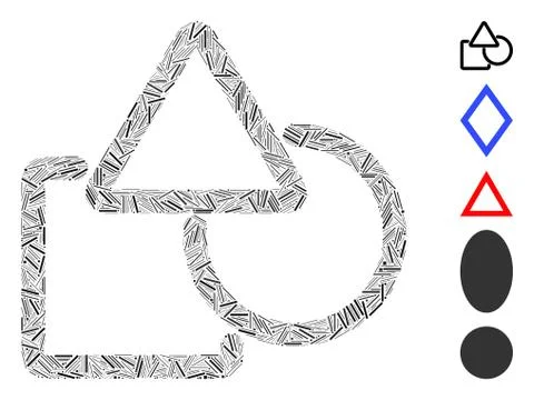 Line Mosaic Geometric Objects 库存插图