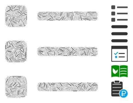 Line Mosaic Items Icon イラスト素材