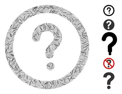 Line Mosaic Question Illustrazione stock