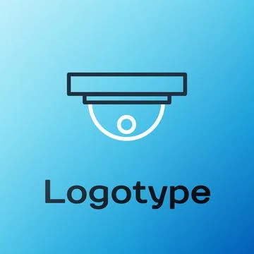 Line Motion sensor icon isolated on blue background. Colorful outline concept 스톡 일러스트