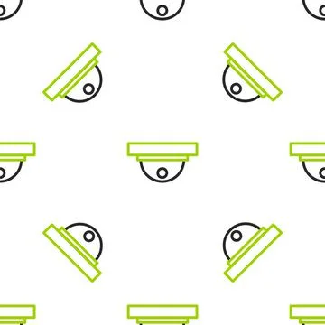 Line Motion sensor icon isolated seamless pattern on white background. Vector Stock Illustration