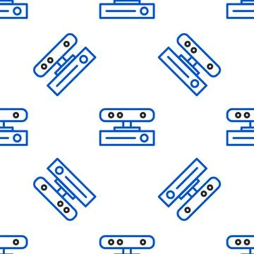 Line Motion sensor icon isolated seamless pattern on white background. Colorful Stock Illustration