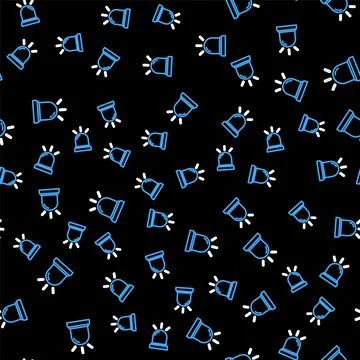 Line Motion sensor icon isolated seamless pattern on black background. Vector 스톡 일러스트