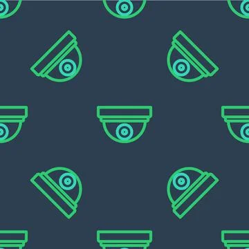 Line Motion sensor icon isolated seamless pattern on blue background. Vector Stock Illustration