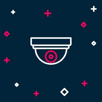 Line Motion sensor icon isolated on blue background. Colorful outline concept Stock Illustration