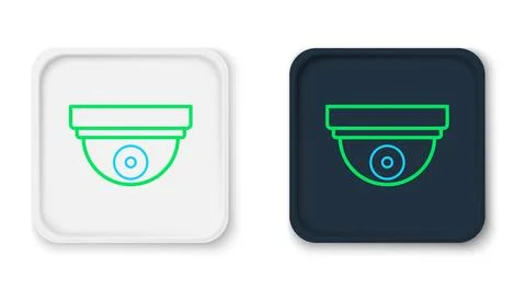 Line Motion sensor icon isolated on white background. Colorful outline conc.. Stockillustratie