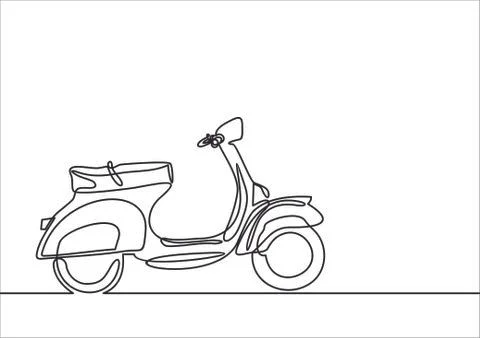 Line of Motorcycle Stock Illustration