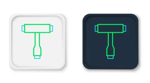 Line Multi-Function All-In-One portable skate tool T-tool for skateboard Stock Illustration