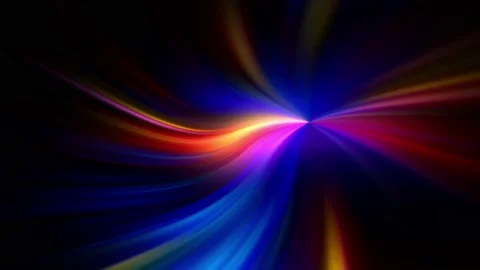 A line of multicolor radiance of multicolored light. Black background. color Stock Footage 167225979