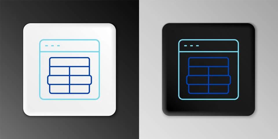 Line MySQL code icon isolated on grey background. HTML Code symbol for your web Stock Illustration