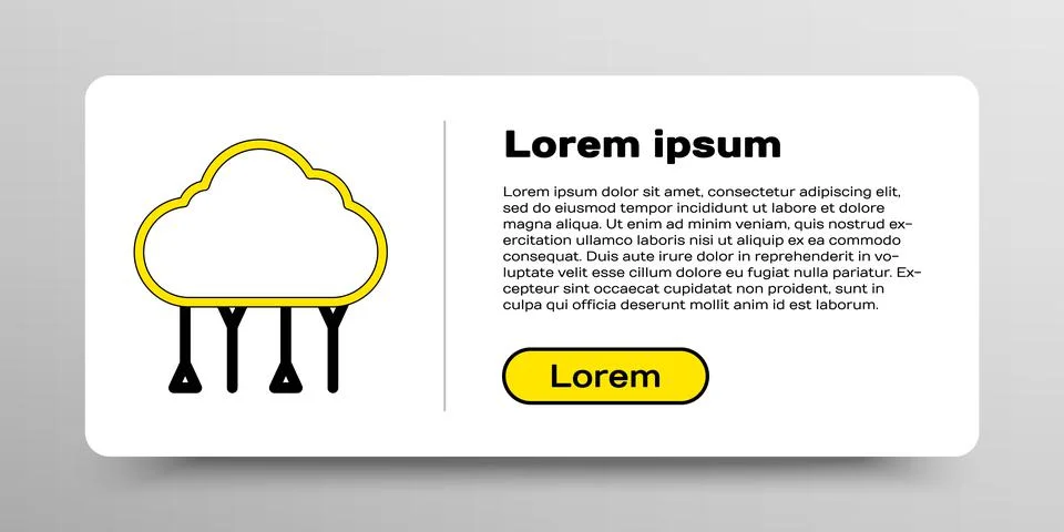 Line Network cloud connection icon isolated on white background. Social Stock Illustration