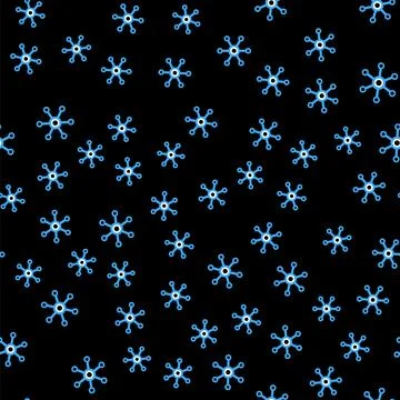 Line Network icon isolated seamless pattern on black background. Global network Stock Illustration
