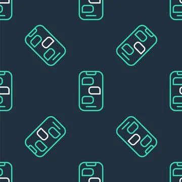 Line New chat messages notification on phone icon isolated seamless pattern.. Illustrazione stock