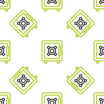 Line NFT blockchain technology icon isolated seamless pattern on white 스톡 일러스트