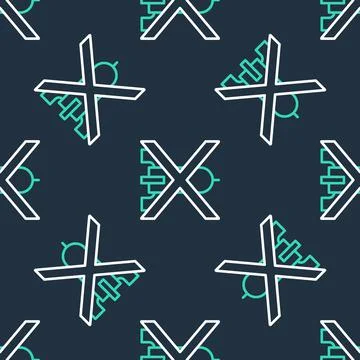 Line No war icon isolated seamless pattern on black background. The peace sym イラスト素材