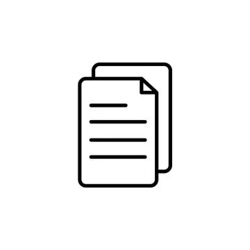 Line note paper icons. vector illustration black on white background Illustrazione stock