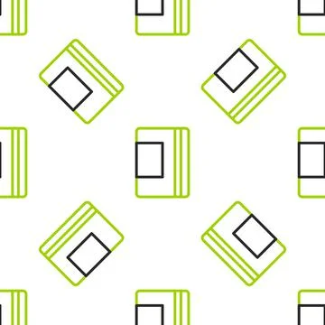 Line Notebook icon isolated seamless pattern on white background. Spiral notepad イラスト素材