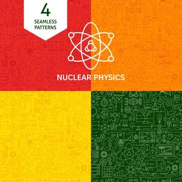 Line Nuclear Physics Patterns Stock Illustration