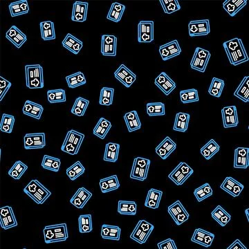 Line Online ordering and fast food delivery icon isolated seamless pattern on Stock Illustration